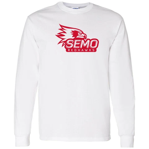 Southeast Missouri State Redhawks Primary Logo Long Sleeve - White Cover