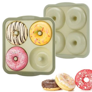 Large Silicone Donut Pans 4-inch size donught non-stick baking mold for makin... - Picture 1 of 7
