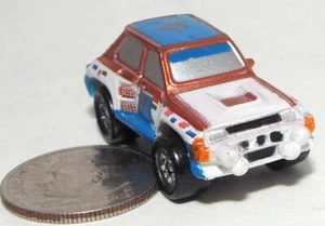 Small Micro Machine Renault 5 Turbo Rally Car number 17 in Blue and White - Picture 1 of 3