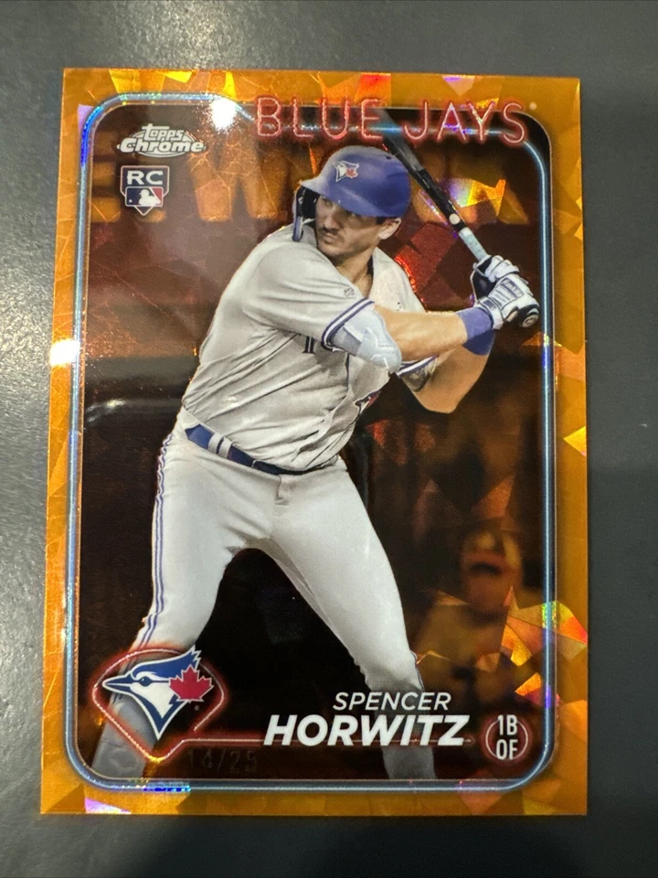 Spencer Horwitz 2024 Topps Chrome Sapphire Orange /25 Blue Jays Rookie RC - Image 1 of 2