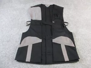 Vintage 10X Hunting Shooting Trap Vest Size Large Regular Black Gray EUC - Picture 1 of 5