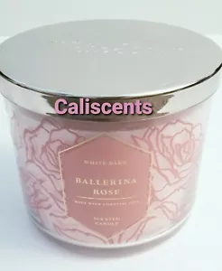 BATH AND BODY WORKS BALLERINA ROSE 3 WICK SCENTED CANDLE 14.5 OZ NEW X1 2019 - Picture 1 of 3