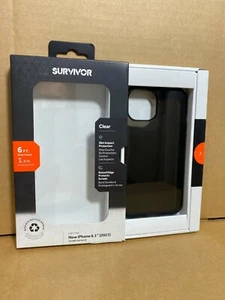 Funda Griffin Survivor iPhone 13 Transparente Negra Delgada Ligera - Imagen 1 de 2