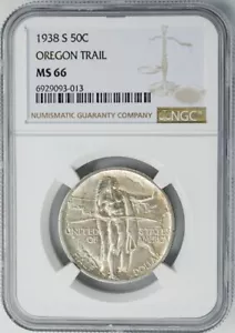 1938-S Oregon Half 50c MS66 NGC 949880-2 - Picture 1 of 4