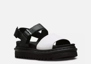 Dr Martens Women Brief On Sandal Voss Hydro 24628009 Black White Size 5-8 - Picture 1 of 5