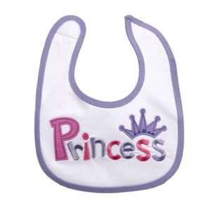 Girl Baby Bibs Princess Embroidery Applique Newborn Gifts Burp Cloths - Picture 1 of 1