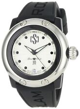 Glam Rock Women's GR64002 Miami Beach Silver Dial Black Silicone Watch