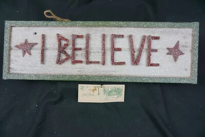 I Believe wood sign - Image 1 of 4
