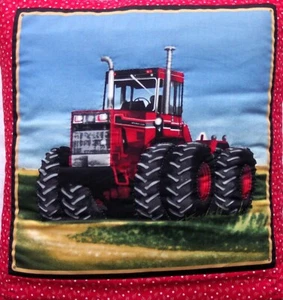 Quillow (combo almohada/colcha) tractor rojo KK Amish hecho en EE. UU. - Imagen 1 de 2