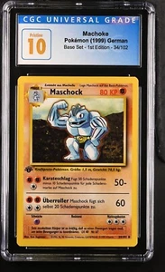 (POP 6) CGC 10 Pristine 1st Edition German Machoke/Maschock Base Set Blue Label - Picture 1 of 2