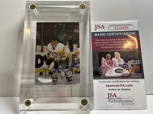 Jaromir Jagr Rookie Year! Signed Real Photo 1/1 Hockey JSA Coa In Lucite Brick!! - Picture 1 of 3