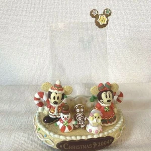 Tokyo Disney GingerBread Christmas photo stand Picture frame Mickey Minnie TDR - Picture 1 of 12