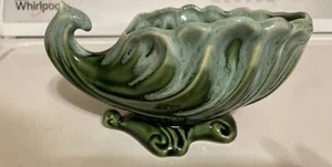 Plato jardinero vintage pequeño diseño Cornucopia verde con patrón de goteo EE. UU. 130 - Imagen 1 de 7