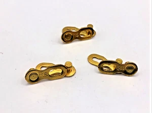 3 Pairs Gold 11 Speed Missing Link Chain Link Join fits Shimano Sram Compagnolo - Picture 1 of 7