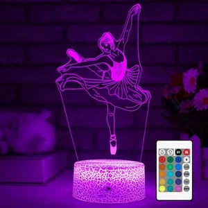 Kids Ballet Gifts,Ballet Girls Light Ballet Dancer 16 Color Changing Nightlight - Picture 1 of 6