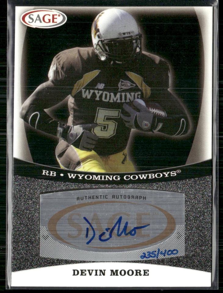 Devin Moore 2009 Sage Hit Auto 235/400 - Image 1 of 2
