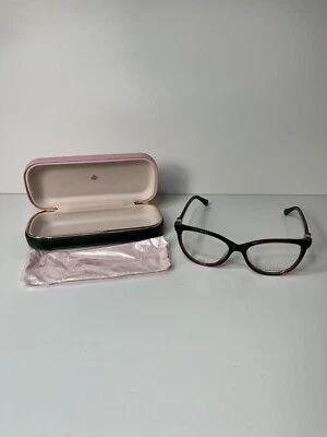 Armações de óculos Kate Spade Jalinda LHF opala borgonha com estojo 52-16-140 - Imagem 1 de 4