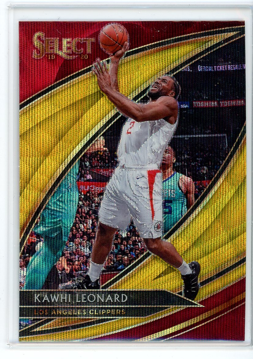 2019-20 Panini Select Kawhi Leonard Gold Wave Courtside Prizm (CRS)