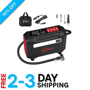 Compact 12V Air Compressor with Auto-Stop & Dual Display - R8 Fast Tire Pump - Picture 1 of 10