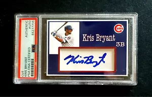 Carta personalizzata firmata KRIS BRYANT CUBS GIANTS PSA/DNA FULL EARLY AUTO - RARA! - Foto 1 di 3
