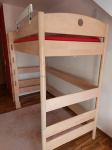Paidi Fleximo Hochbett und Kleiderschrank Birke Hell Massiv - Bild 1 von 9