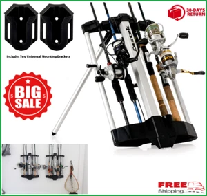 4-Rods Caddy Portable Fishing Pole Rack and Carrier for Freshwater Spinning Rods - Picture 1 of 6