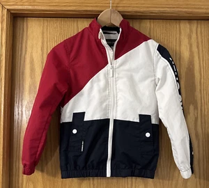 Red White Blue Members Only Lightweight Jacket  Medium Zip Up Diagonal size 8 - Picture 1 of 8