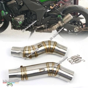 Tubo medio de escape de motocicleta 51 mm antideslizante para Kawasaki Z1000 Z1000SX 2010-2019 - Imagen 1 de 8
