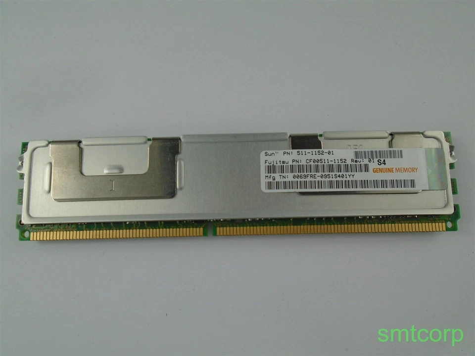 Sun 511-1152 4GB DDR2 1.5V  2Rx4  PC2-5300G Server Memory  - Image 1 of 3