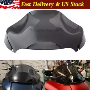 Black 13" Wave Windshield Windscreen For Harley Road Glide FLTR FLTRX CVO 15-23 - Picture 1 of 17