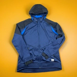 Nike Hyper Elite Therma Fit Jacket Mens 2XL Hooded Full Zip Blue Zip Pockets - Picture 1 of 15