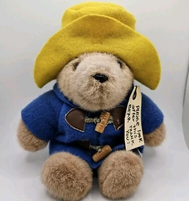 Oso Paddington Peluche Amarillo Sombrero Abrigo Azul Edén Juguetes Hecho en Indonesia Pequeño Usado en Excelente Condición Foto 1 de 4