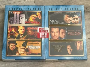 6 Hit Action Movie DVD Sets Die Hard Speed Broken Arrow Courage Men Honor French - Picture 1 of 2
