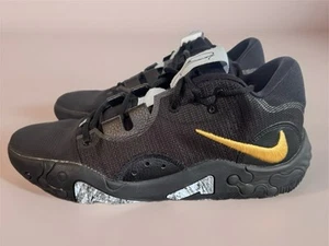 Nike PG 6 Black Gold Basketball Shoes Men's Size 12 DC1974-005 - Picture 1 of 12