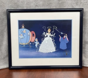 Disney Store Cinderella Exclusive Commemorative Lithographie 1995 gerahmtes Bild   - Bild 1 von 5