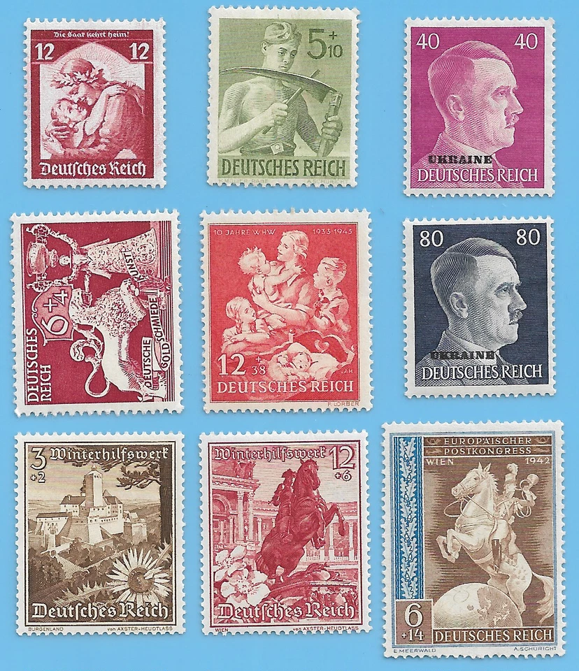 Germany Third Reich Mixed Hitler Winter Relief SAAR Stamp Lot WW2 ERA #50 - Image 1 of 1