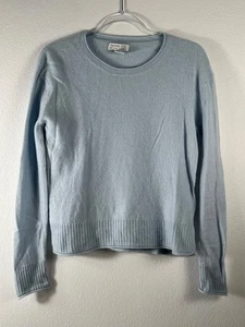Rachel Zoe Long Sleeve Light Baby Blue 100% 2-Ply Cashmere Sweater Size M - Picture 1 of 7