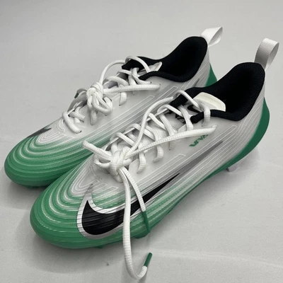 Nike Vapor Speed 3 Men's Size 8.5 White Green Football Cleats HM8849-100 - Image 1 of 4