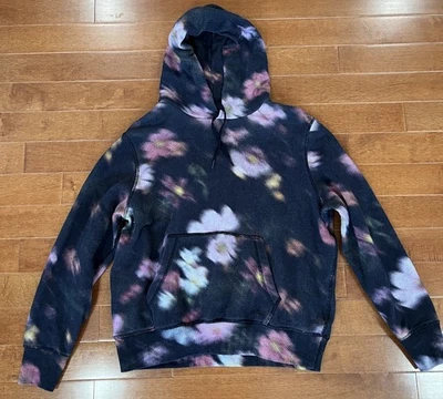 Rag & Bone Mens Cotton Allover Blurred Floral Print Hoodie Sweatshirt Top Sz. M - Image 1 of 4