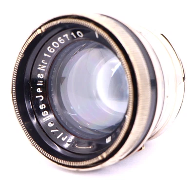 Black/Nickel Carl Zeiss Sonnar 5cm F2 Contax Rangefinder Lens F22 U-Shape 1934! - Image 1 of 4