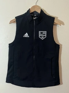 Chaleco Adidas Para Hombre Cremallera Completa NHL LA KINGS - Forrado de Vellón - Talla Pequeña - Imagen 1 de 10