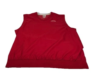 Vintage Callaway Golf Vest XXL Red Brushed Microfiber Windbreaker Outerwear - Picture 1 of 8