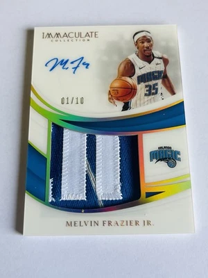 2018-19 Immaculate Melvin Frazier Jr. Gold Patch  Auto /10 1st On Print Magic - Image 1 of 2