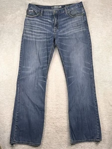 BKE Tyler Bootcut Jeans Mens 38x34 (38XL) Medium Wash Distressed Blue Denim - Picture 1 of 10