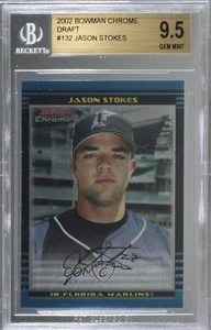 2002 Bowman Chrome Draft Picks & Prospects Jason Stokes BGS 9.5 Rookie RC - Picture 1 of 3