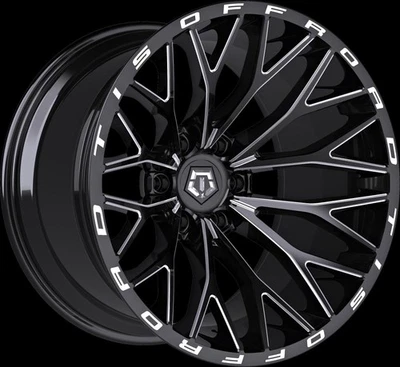 TIS Wheels 566BM 22x10 +10 Gloss Black Milled 6x139.7 6X5.5 (QTY 4) A276686 - Imagem 1 de 4