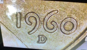 1960D LINCOLN CENT ERROR RPM & RIM GOUGES - Picture 1 of 9