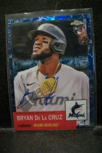 BRYAN DE LA CRUZ 2022 Topps Chrome Platinum Anniv. Blue Toile Ref AUTO /99 RC - Picture 1 of 1