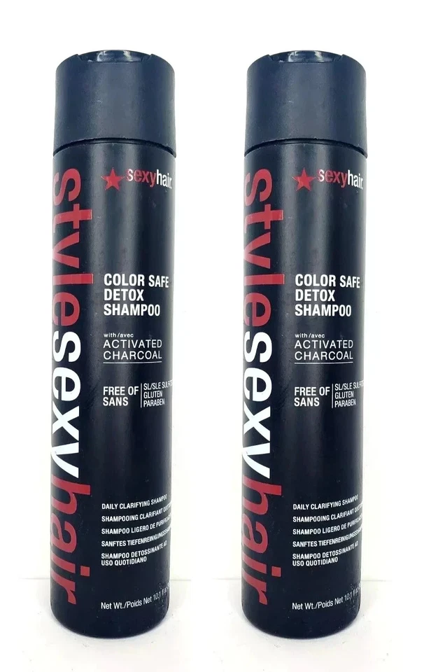(2) Style Sexy Hair Detox Activated Charcoal Shampoo Daily Clarifying 10.1 oz - Image 1 of 1