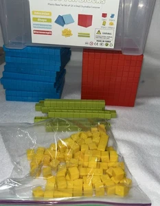 121 Set Base Ten Blocks Complete Set Arithmetic Math Manipulative Homeschool - Picture 1 of 3